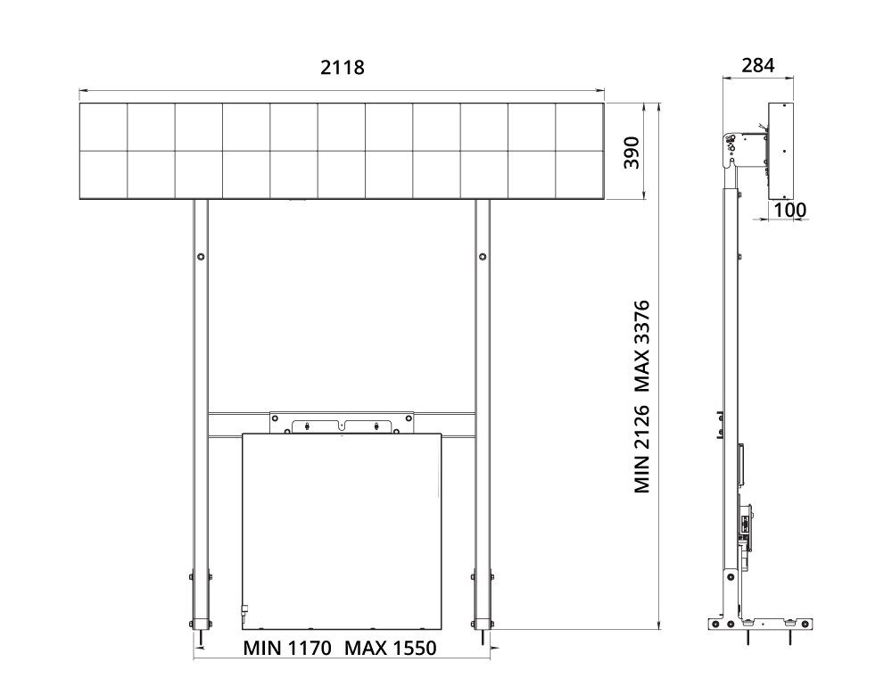 GSJB2x11SS-G-Panel-Flat-Small-Single-side